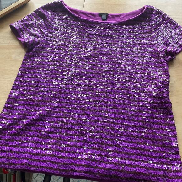 J CREW vintage sequin tee - Picture 1 of 5